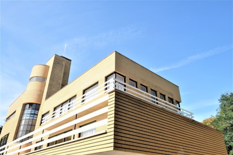 A completed building showcasing architectural design.
