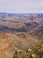 aerial view of canyon