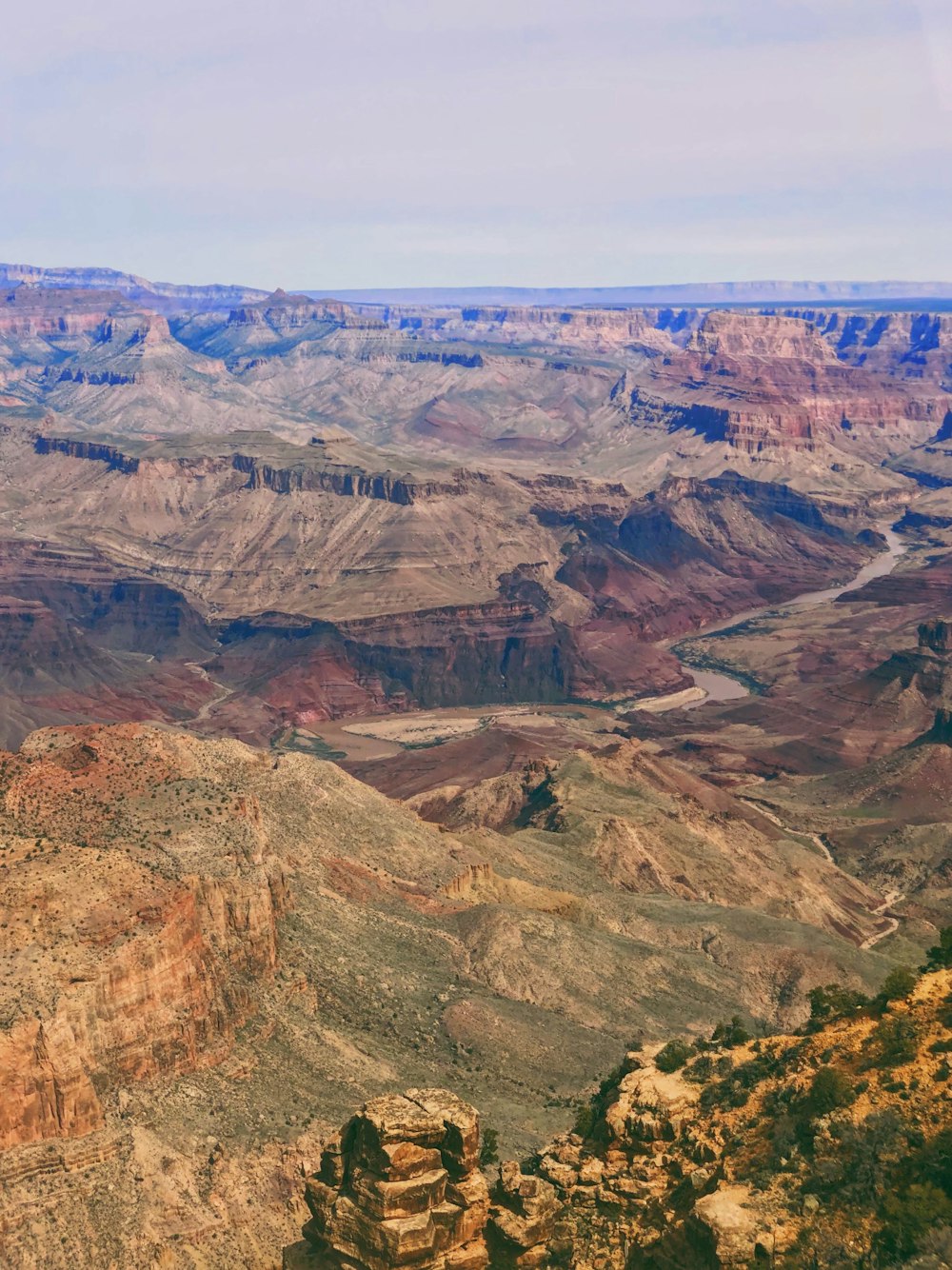 aerial view of canyon