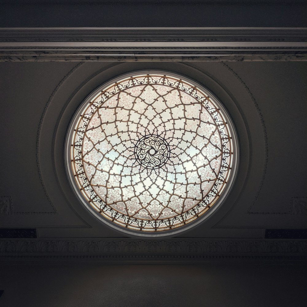 round white floral ceiling