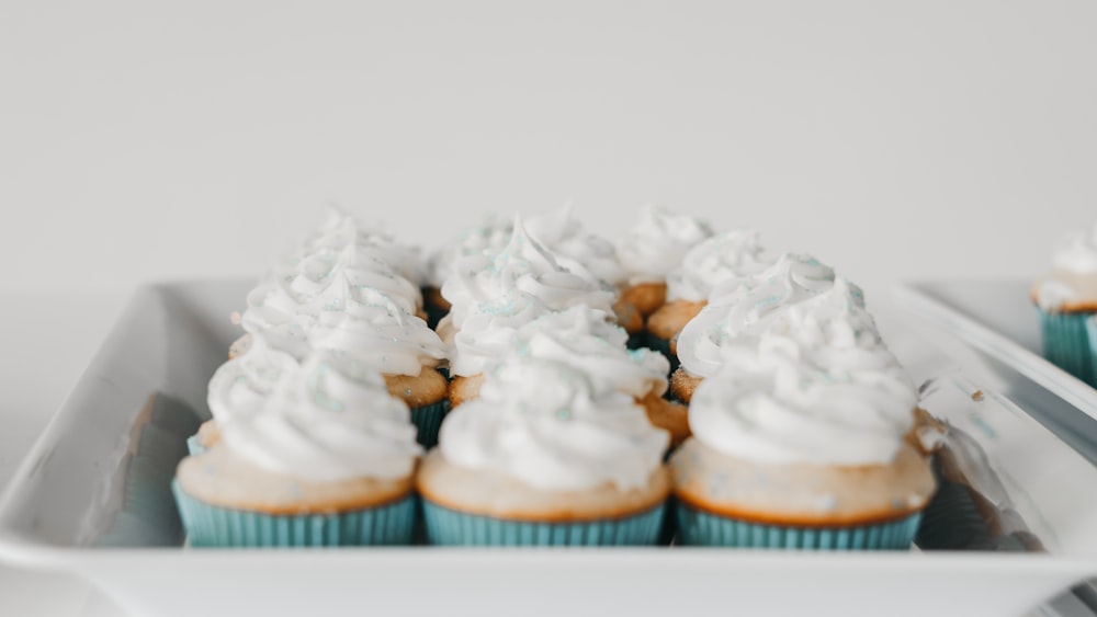 cupcakes in tray