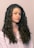 A person with long, curly brown hair wearing a light-colored shirt is looking slightly to the side. The hair is voluminous and well-defined, cascading down the shoulders.