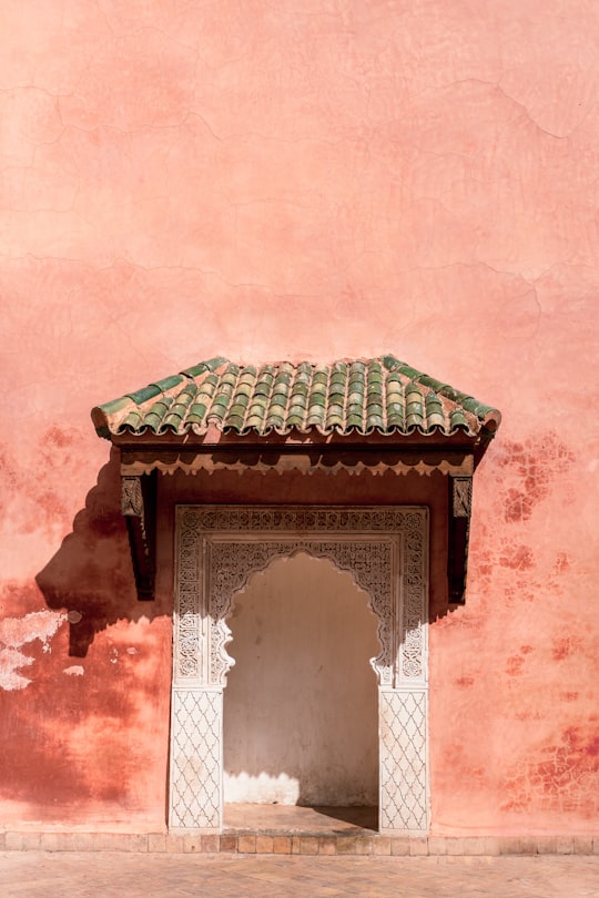 white and black door in Saadiens Tombs Morocco