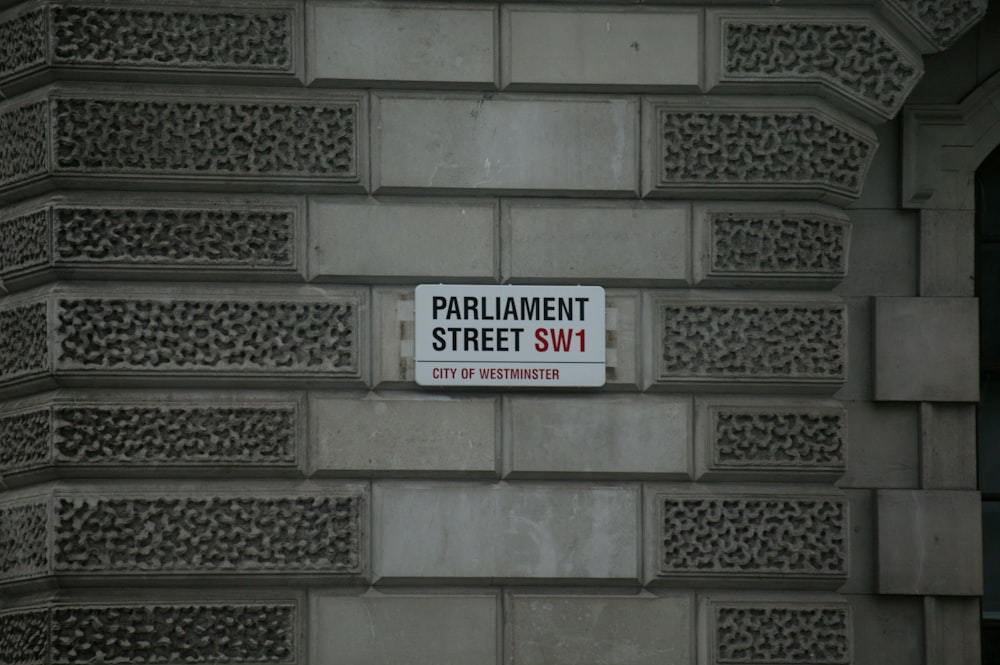 gray building with white signage