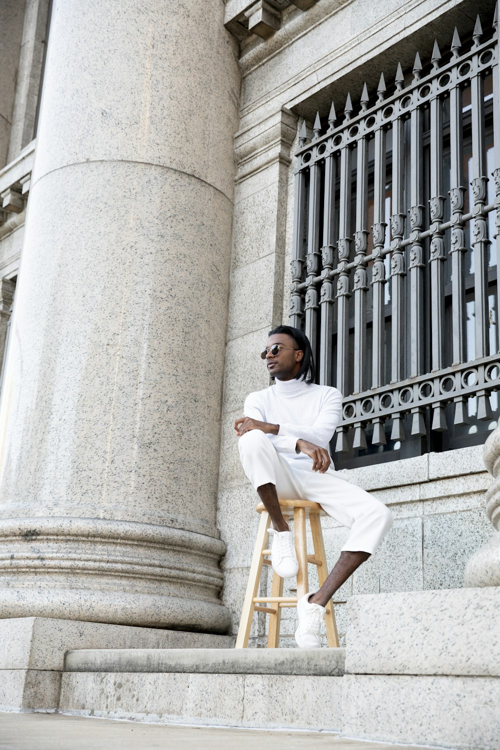 man sitting on chair