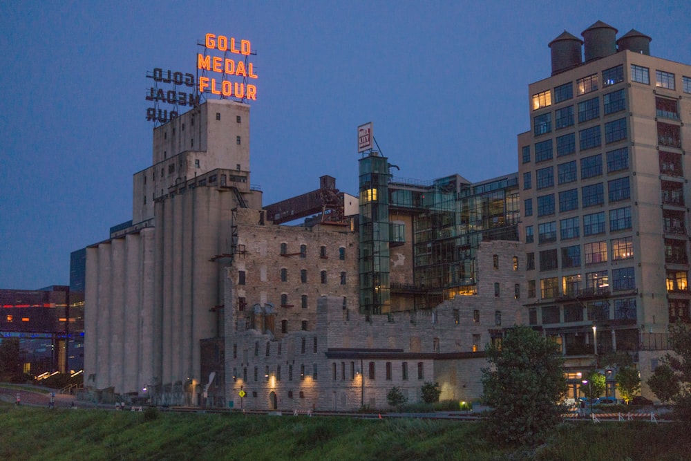 white concrete building during nighttime