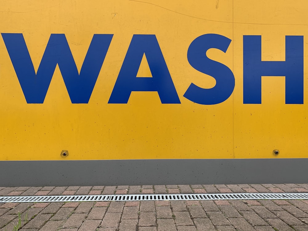 yellow and blue concrete wall