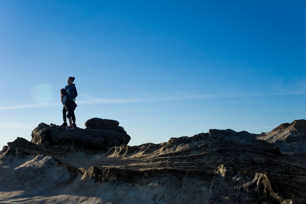 man standing on the stone