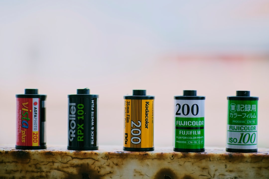 selective focus photography of assorted-color films