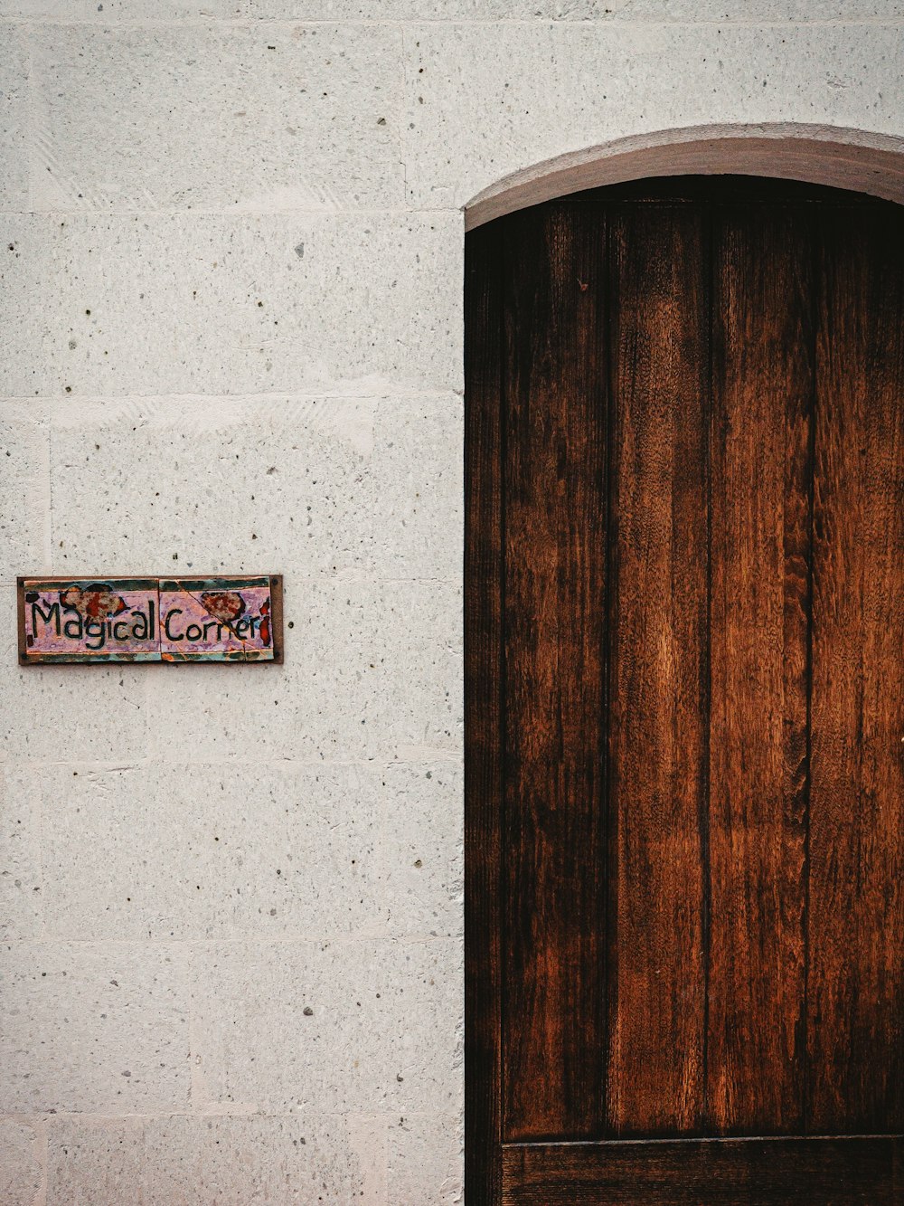 brown wooden door