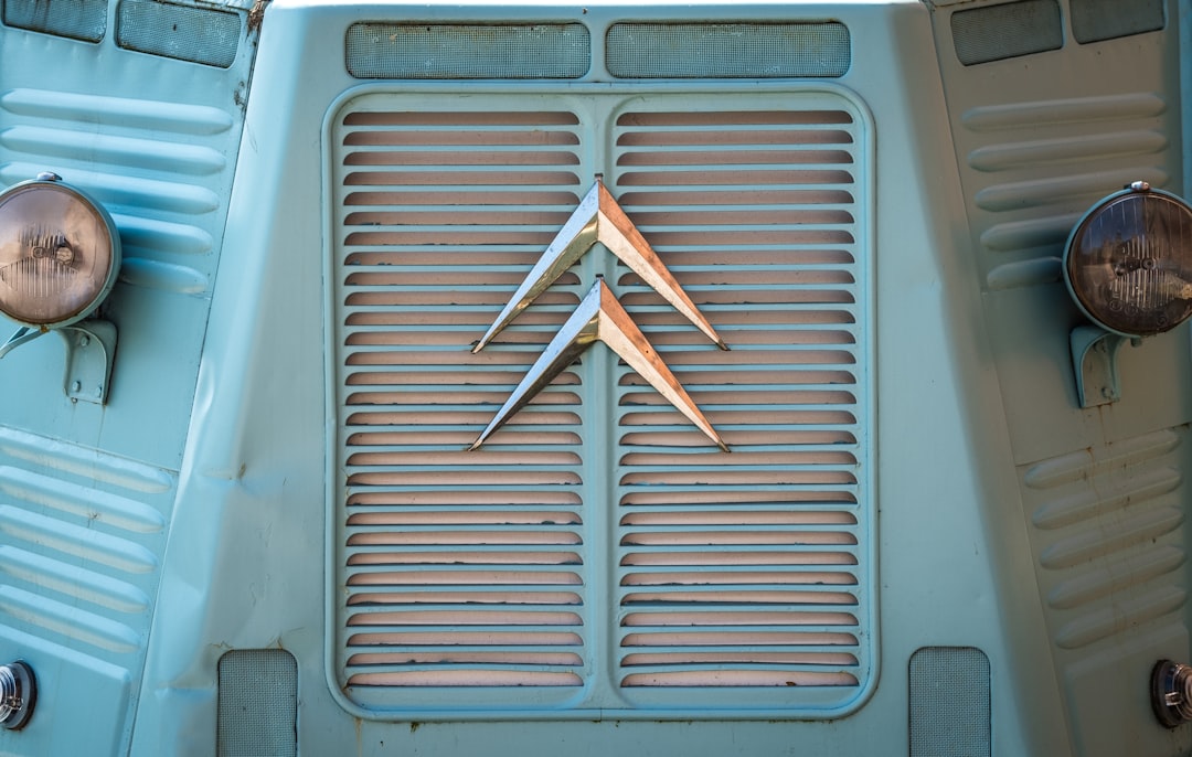 blue Citroen emblem