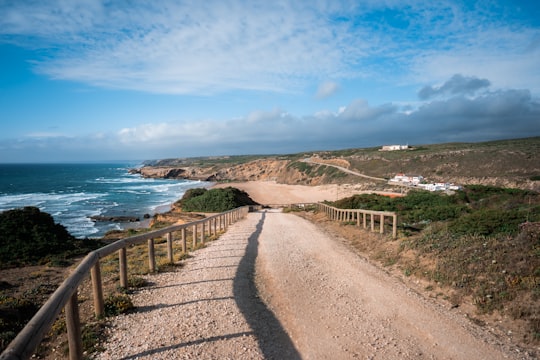 empty road near seashore in Parque Natural do Sudoeste Alentejano e Costa Vicentina Portugal