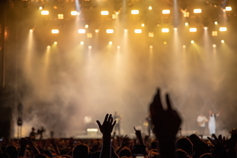 crowd of people watching people performing on stage