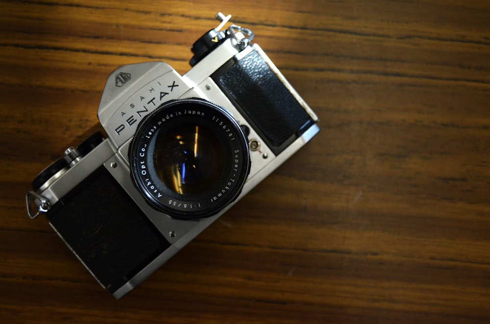 gray Pentax film camera