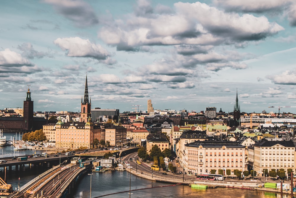 aerial photography of buildings