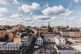 aerial photography of buildings