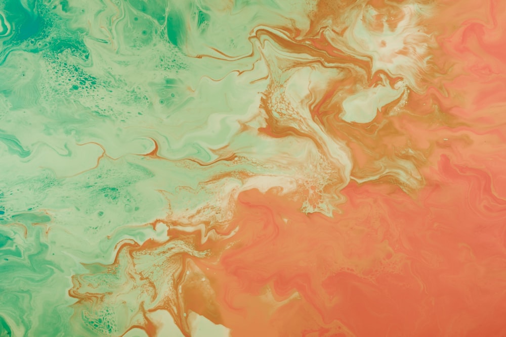 orange and green liquid