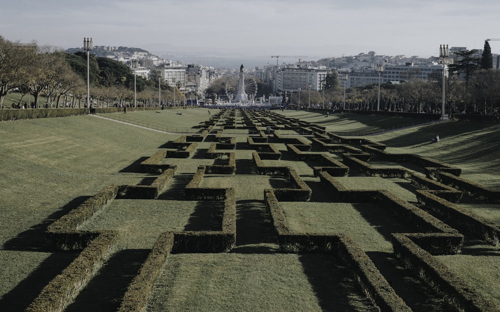 maze during daytime