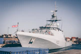 white war ship