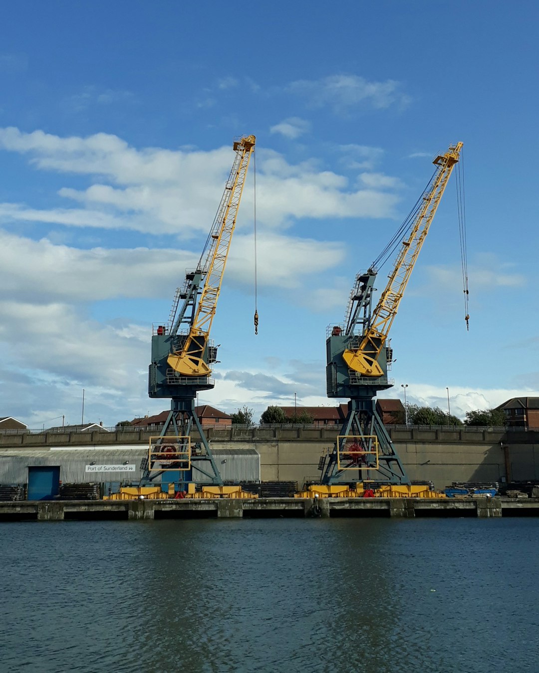 Cranes on the River Wear, Sunderland, UK