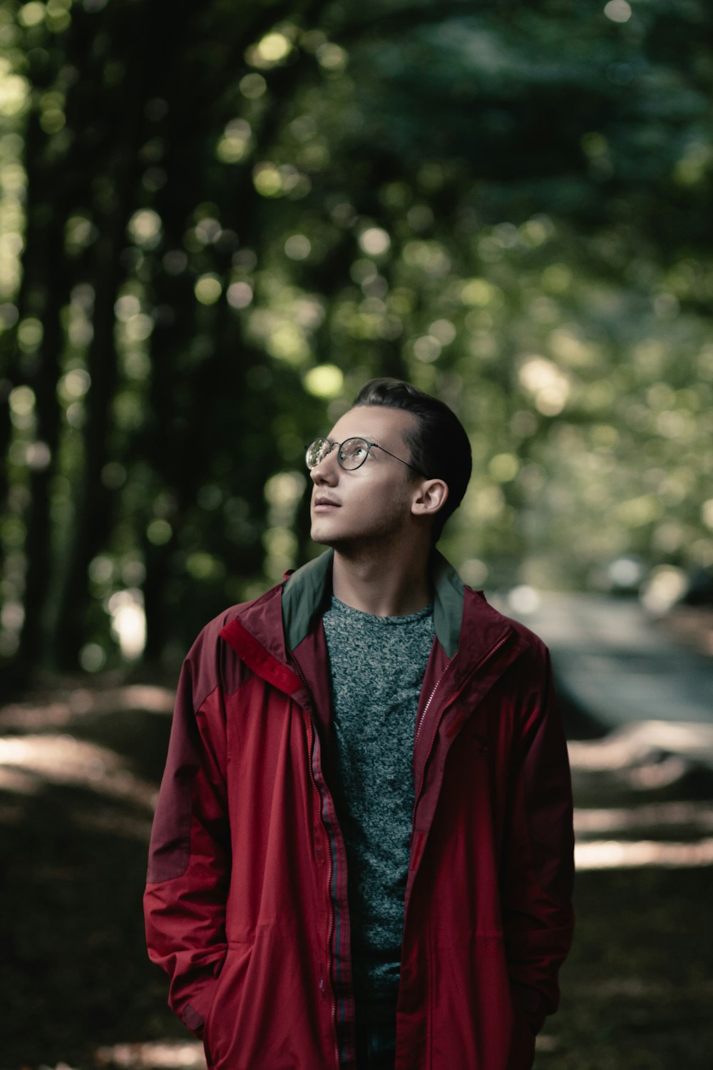 men's red jacket