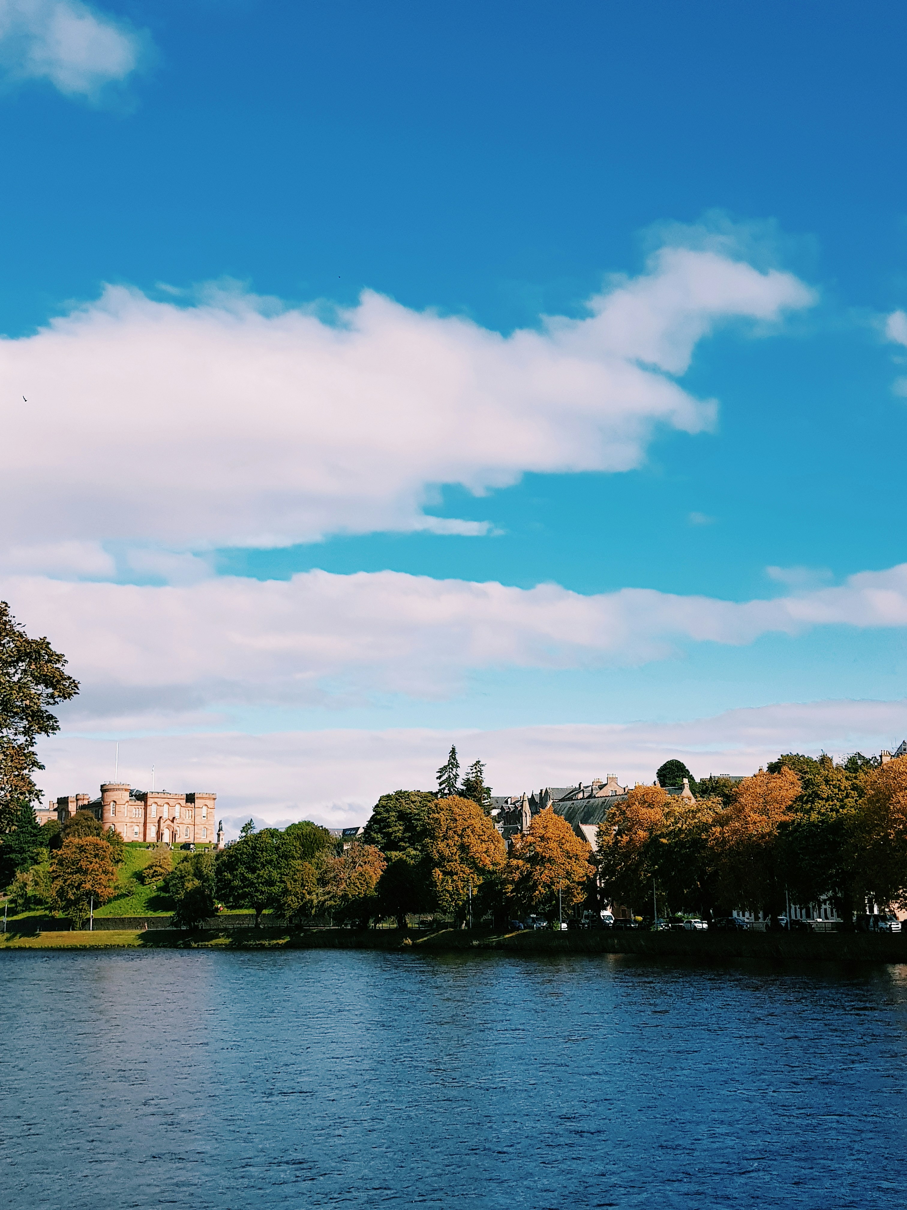 blue and white clouds