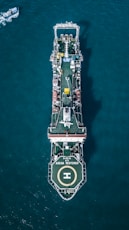 high-angle photography of ship