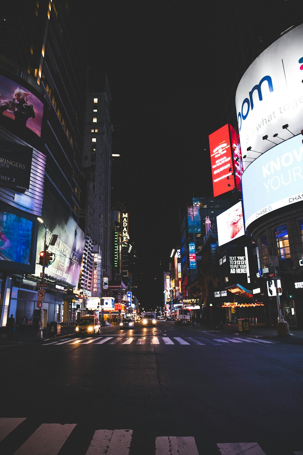 empty city street during nighttime