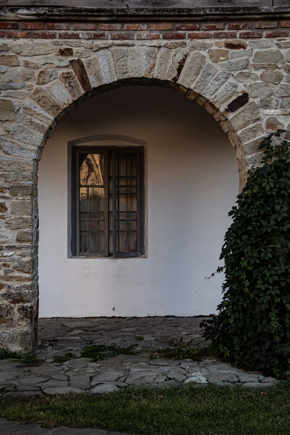 white painted building