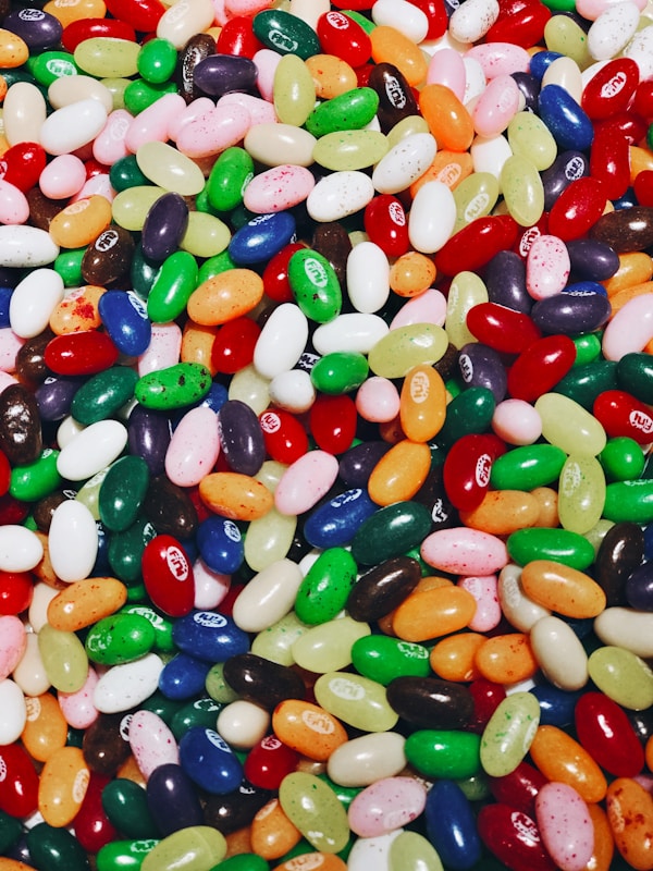Assorted-colored candies
