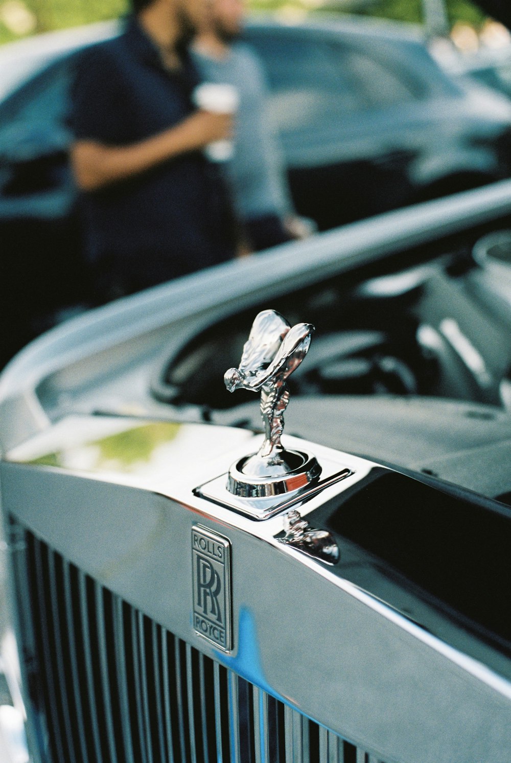 Rolls Royce emblem macro photography