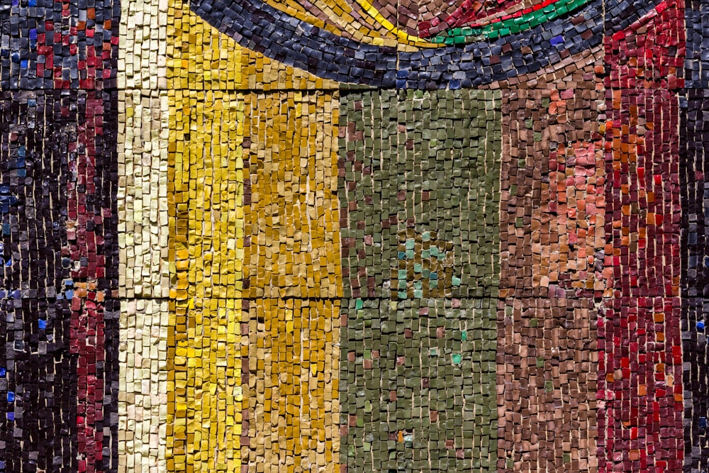 multicolored collage art