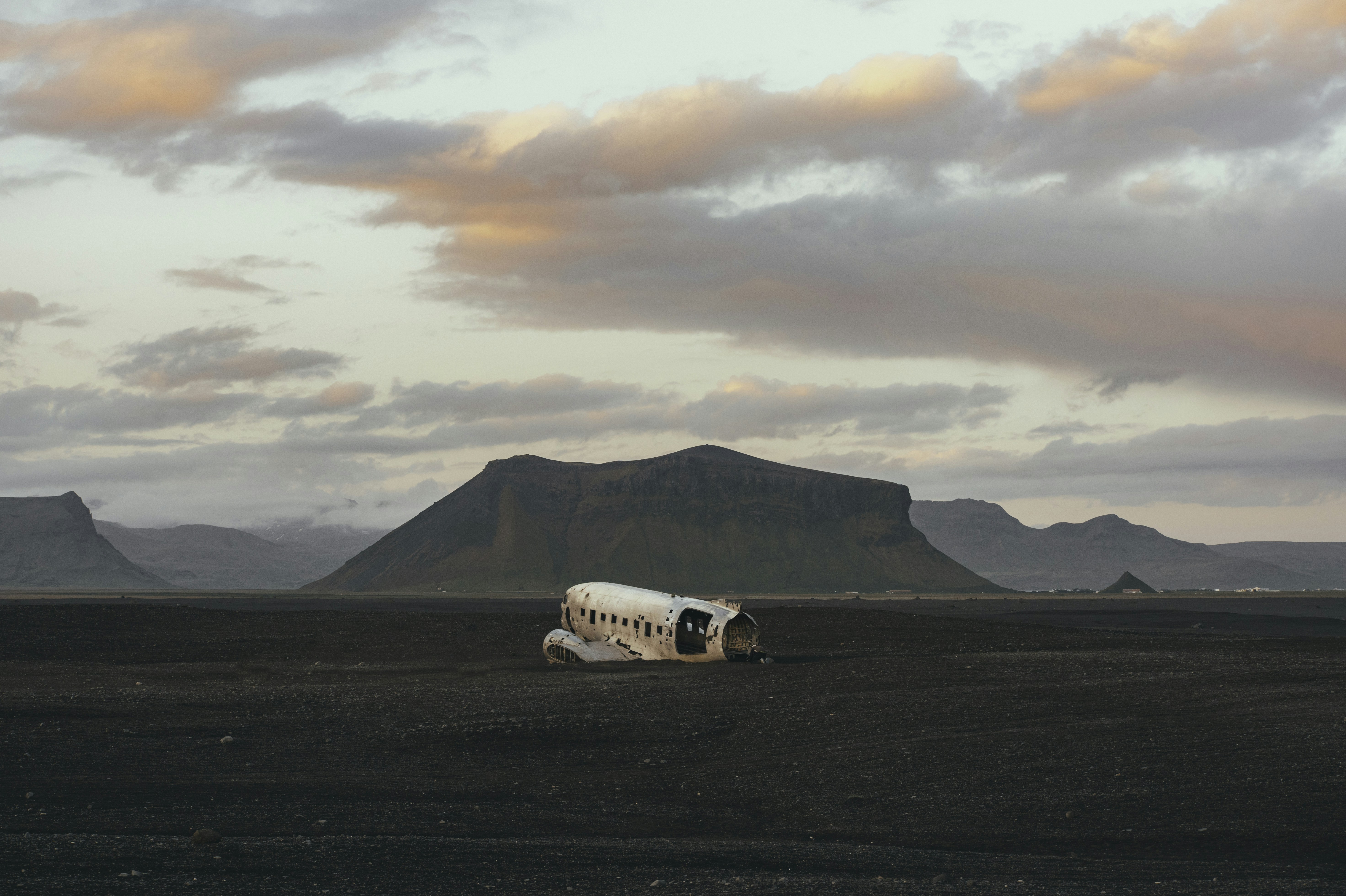 wrecked airplane