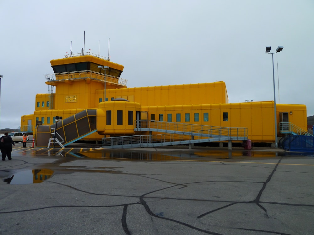 yellow concrete building