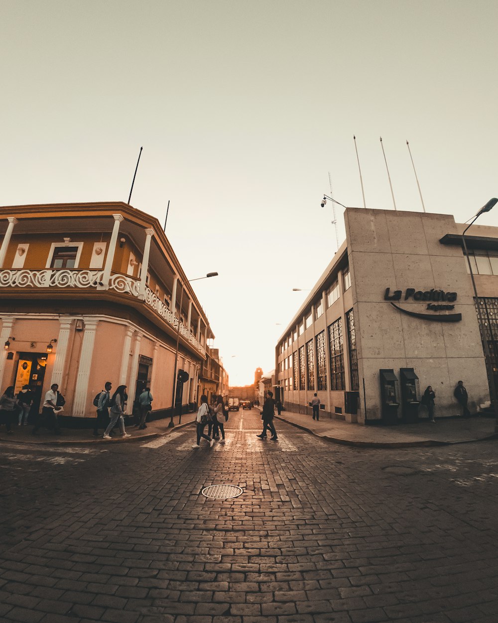 two white buildings