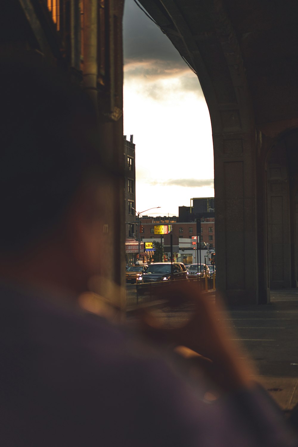 person under the bridge