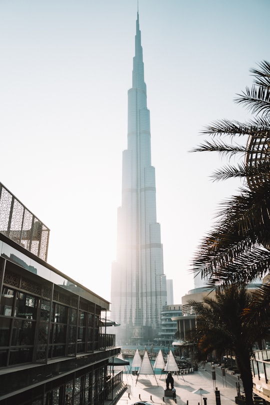 Burj Khalifa, Dubai in The Dubai Fountain United Arab Emirates