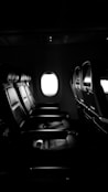 empty chairs of airplane
