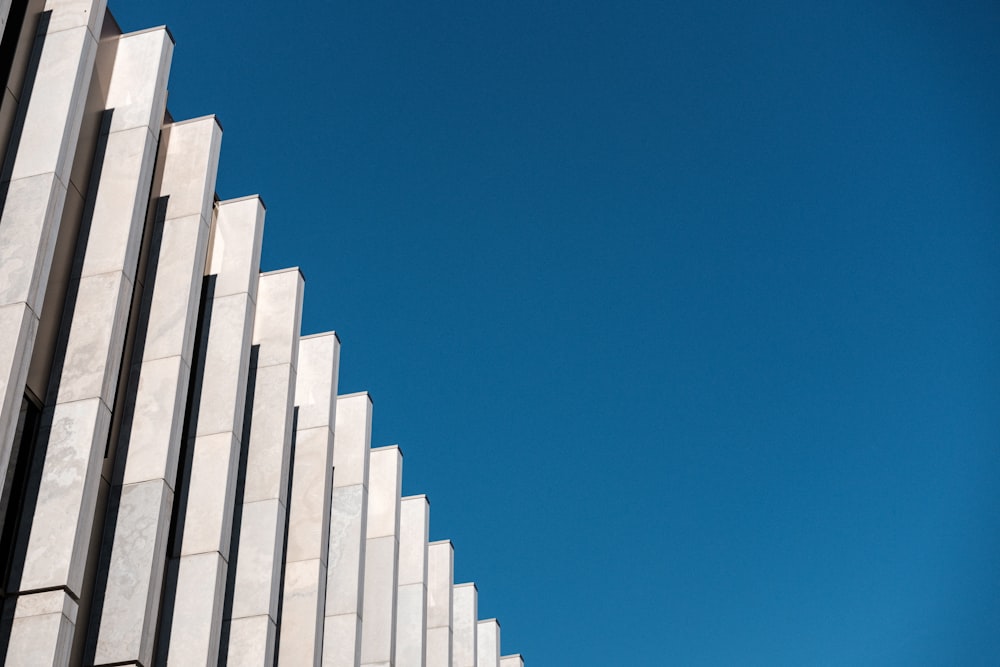 low angle photography of clear sky