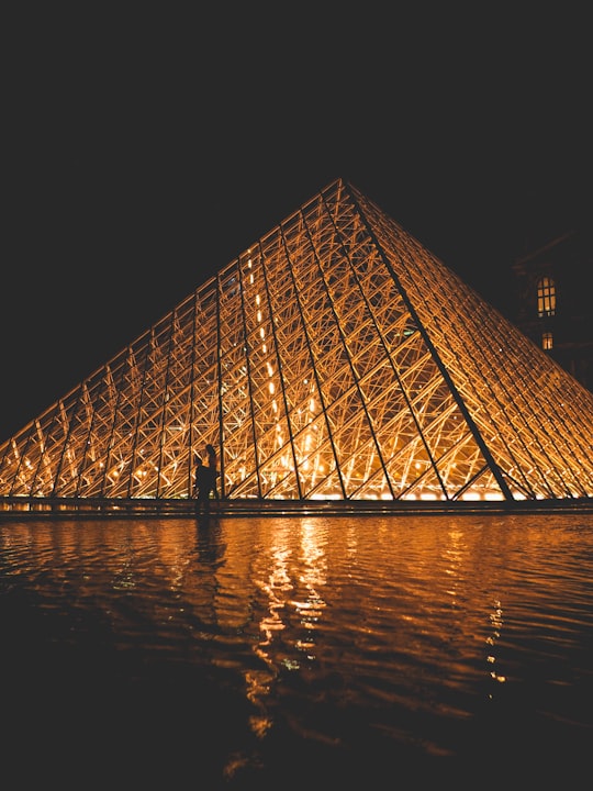 pyramid glass structure in Louvre France