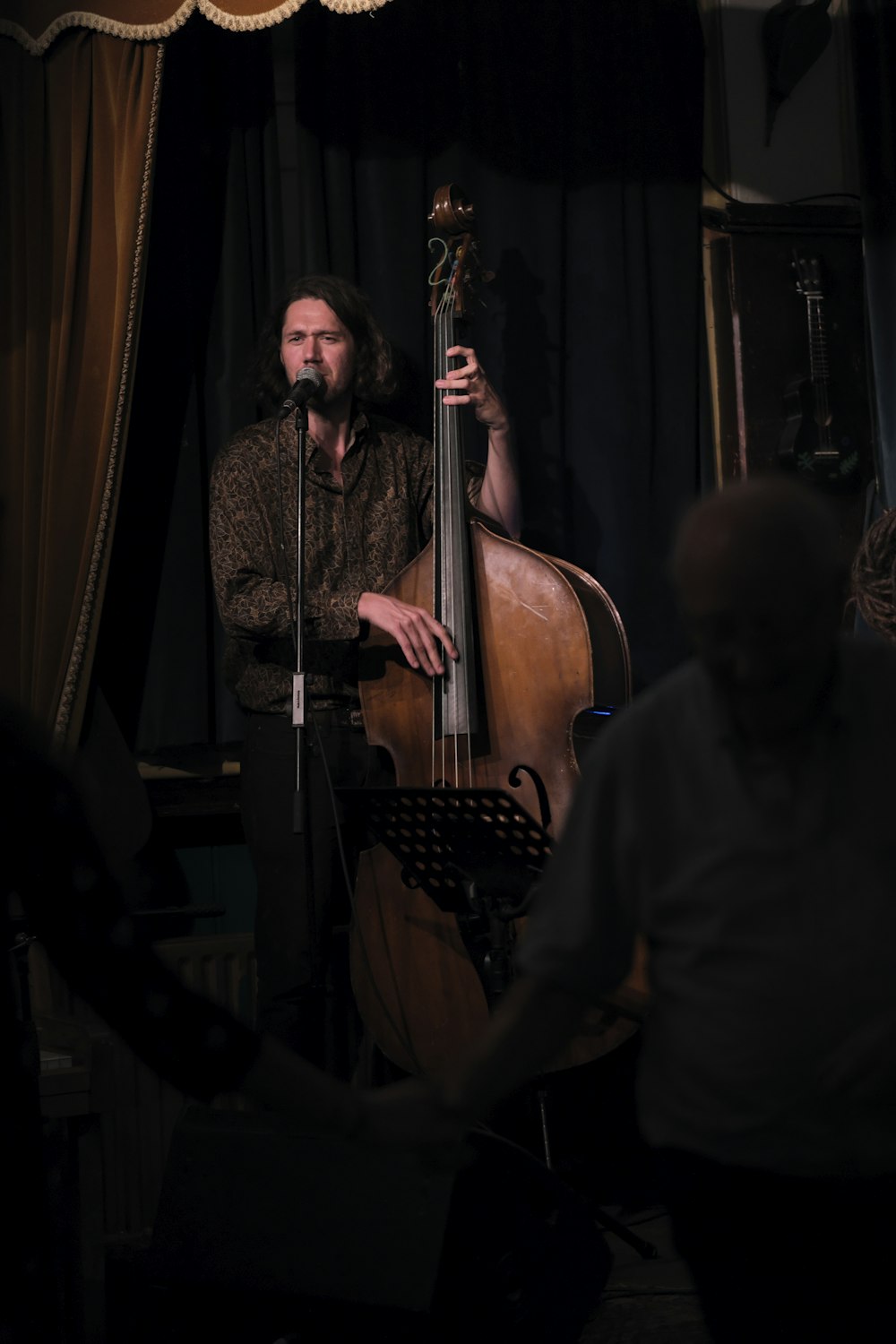 person playing cello