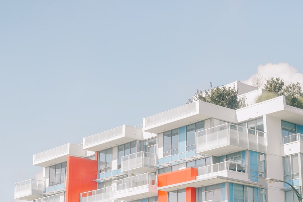 white and orange concrete building