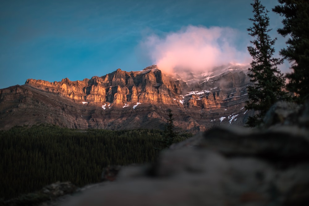 brown rocky mountain