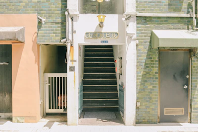Exterior shot of a discreet entrance to an underground safe room in a luxury property.
