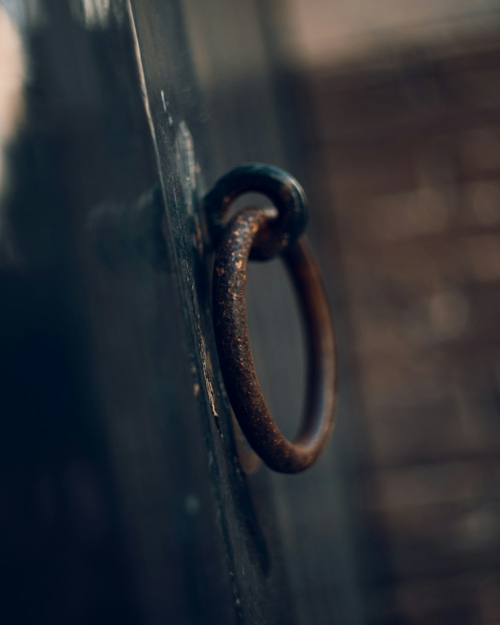 brown metal ring