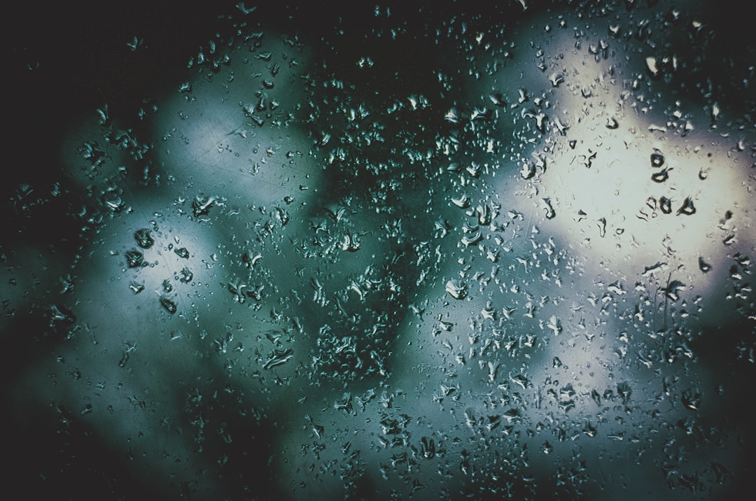 water droplets on clear glass