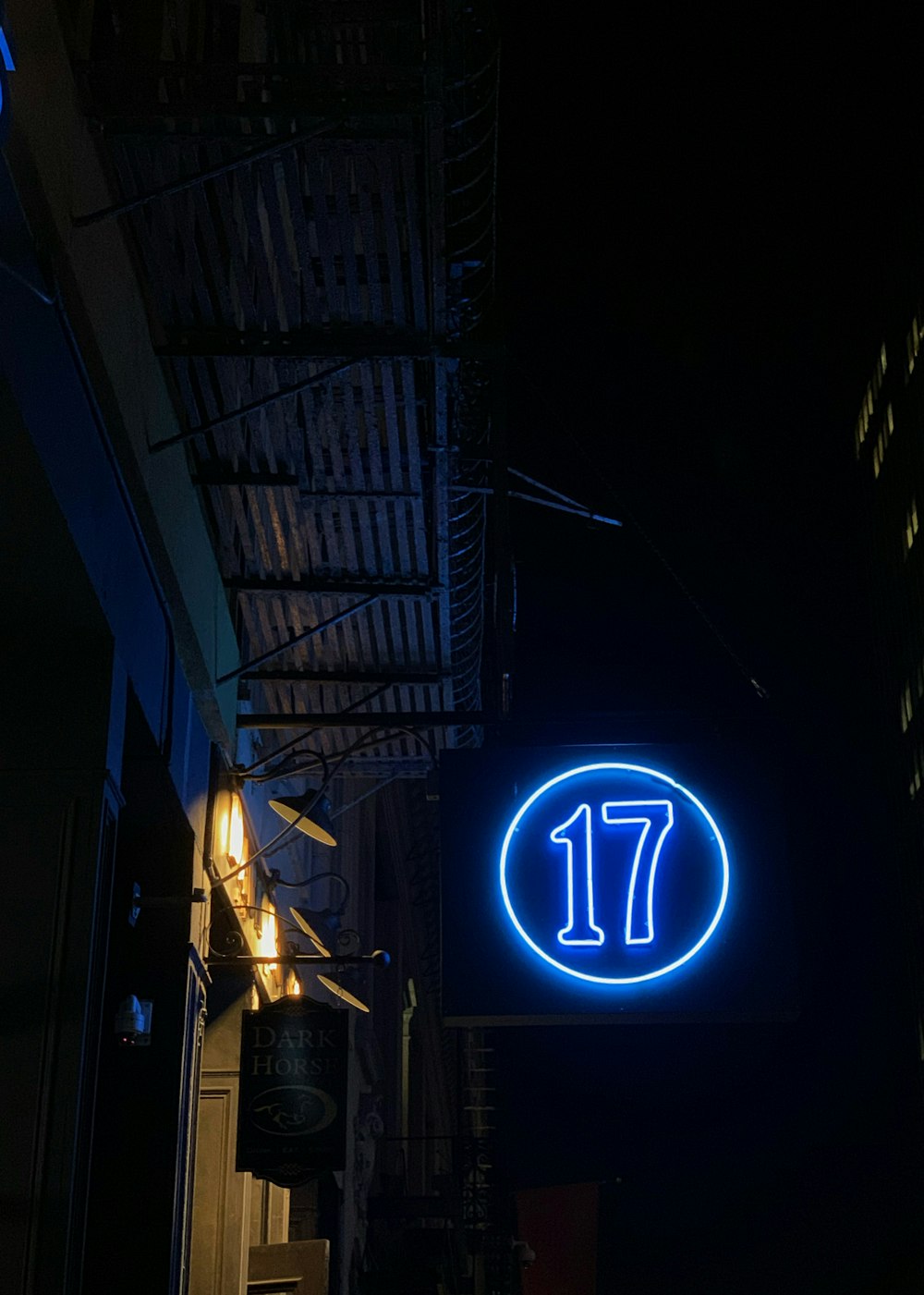 blue 17 LED signage