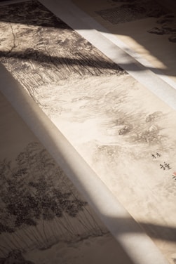 A serene Chinese ink painting of flowing water symbolizing life's continuous cycles.