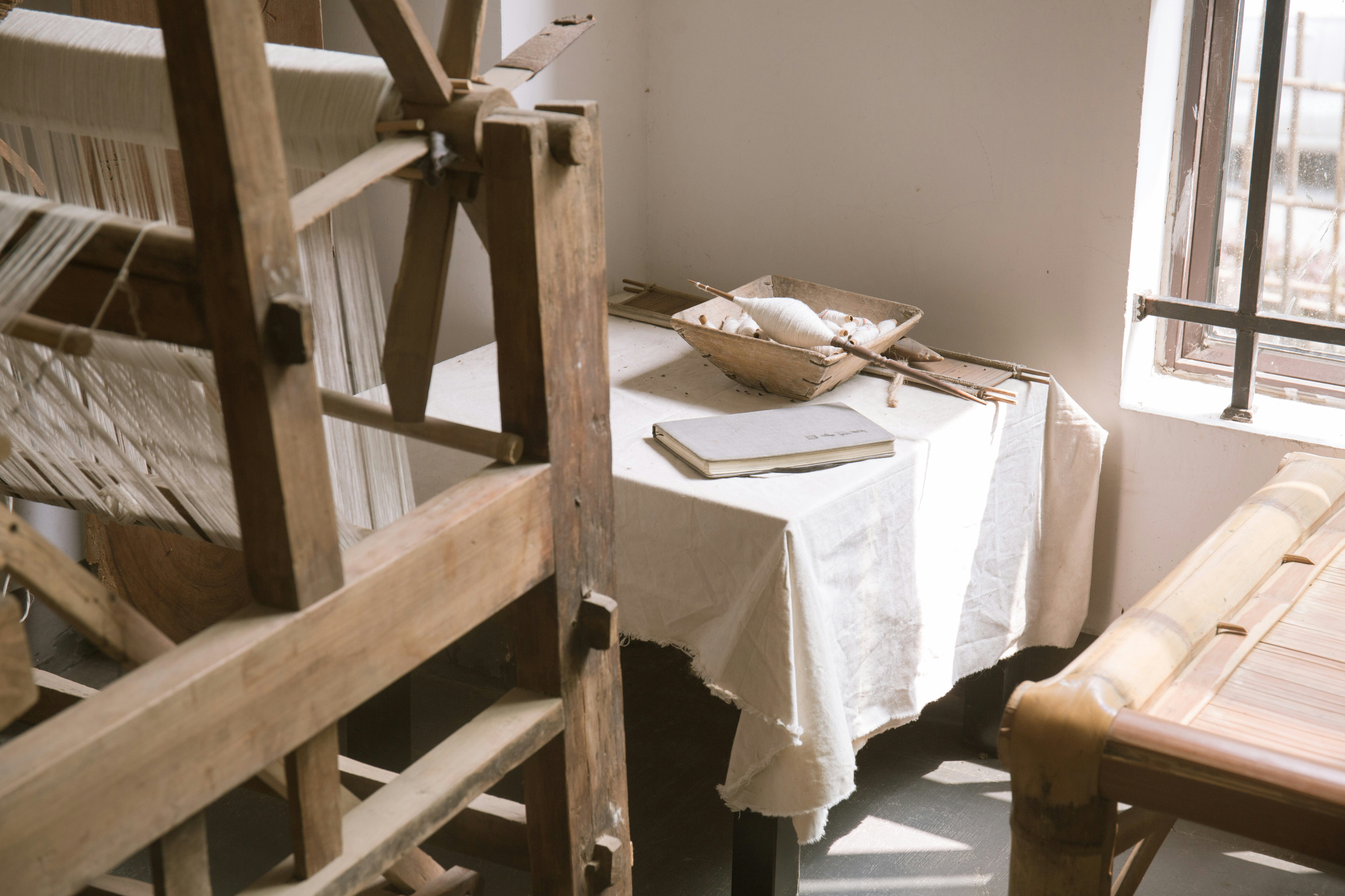 brown wooden table