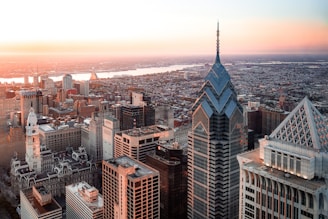 aerial photo of buildings
